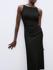 Kotty Boat Neck Bodycon Midi Dress