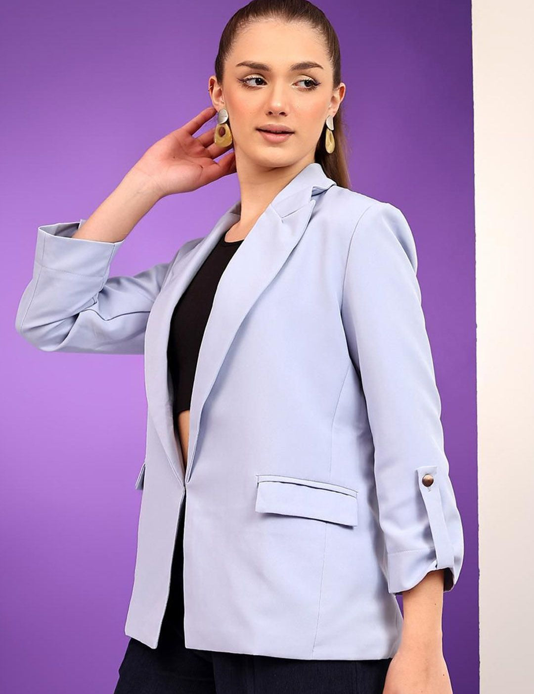 Kotty Notched Lapel Single Breasted Blazer
