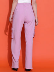 Kotty Women Classic High-Rise Straight Fit Parallel Trousers