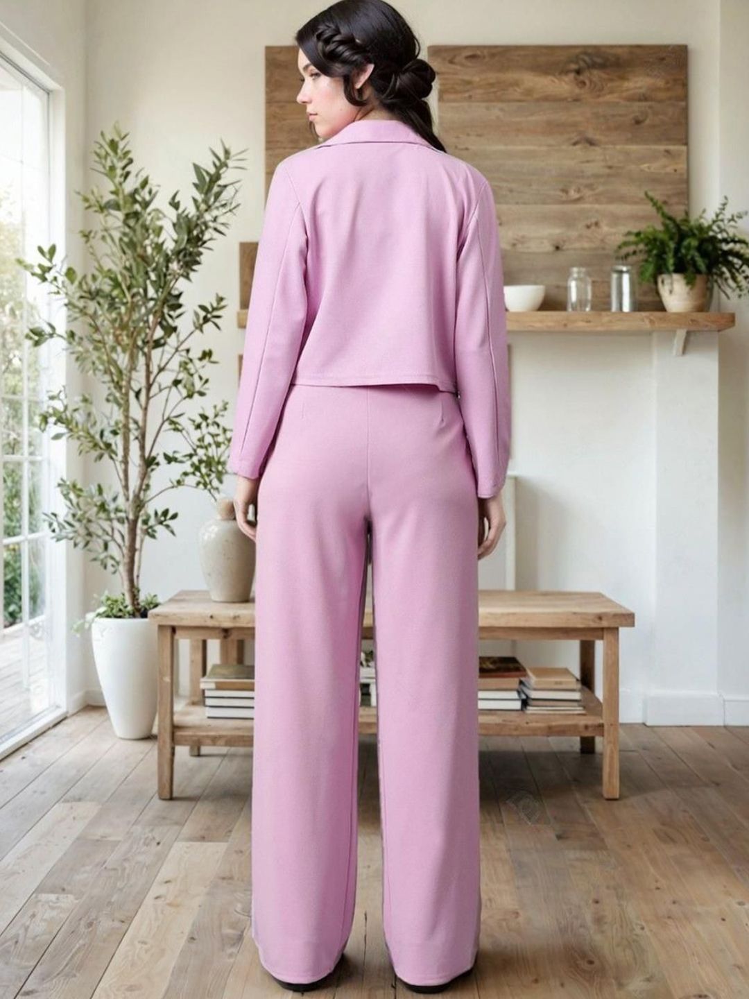 Kotty Lapel Collar Long Sleeves Coat With Trouser 