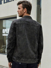 Kotty Men Solid Denim Jacket