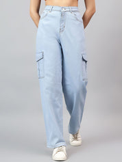 Kotty Women Straight Fit High-Rise Stretchable Jeans