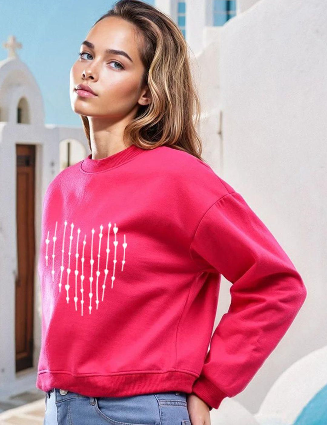 Kotty Women Full Sleeve Graphic Printed Sweatshirt