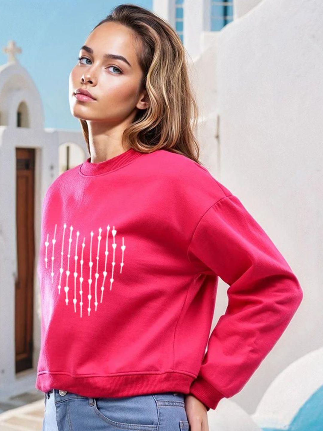 Kotty Women Full Sleeve Graphic Printed Sweatshirt