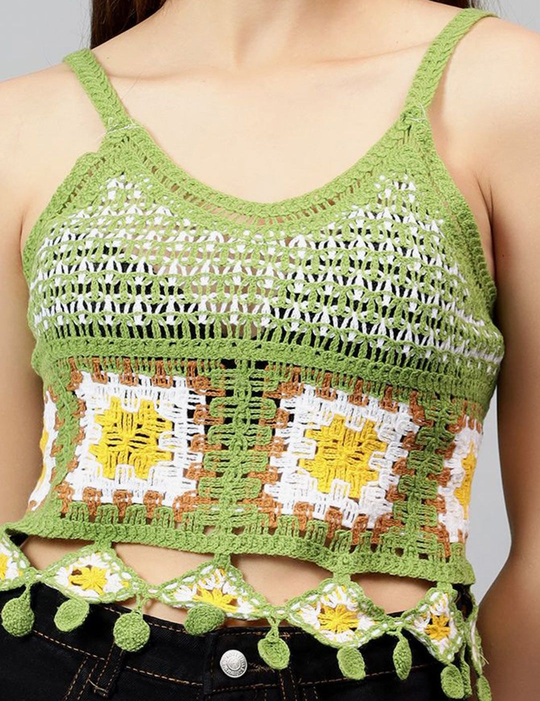 Kotty Women Self Design Scoop Neck Cotton Top