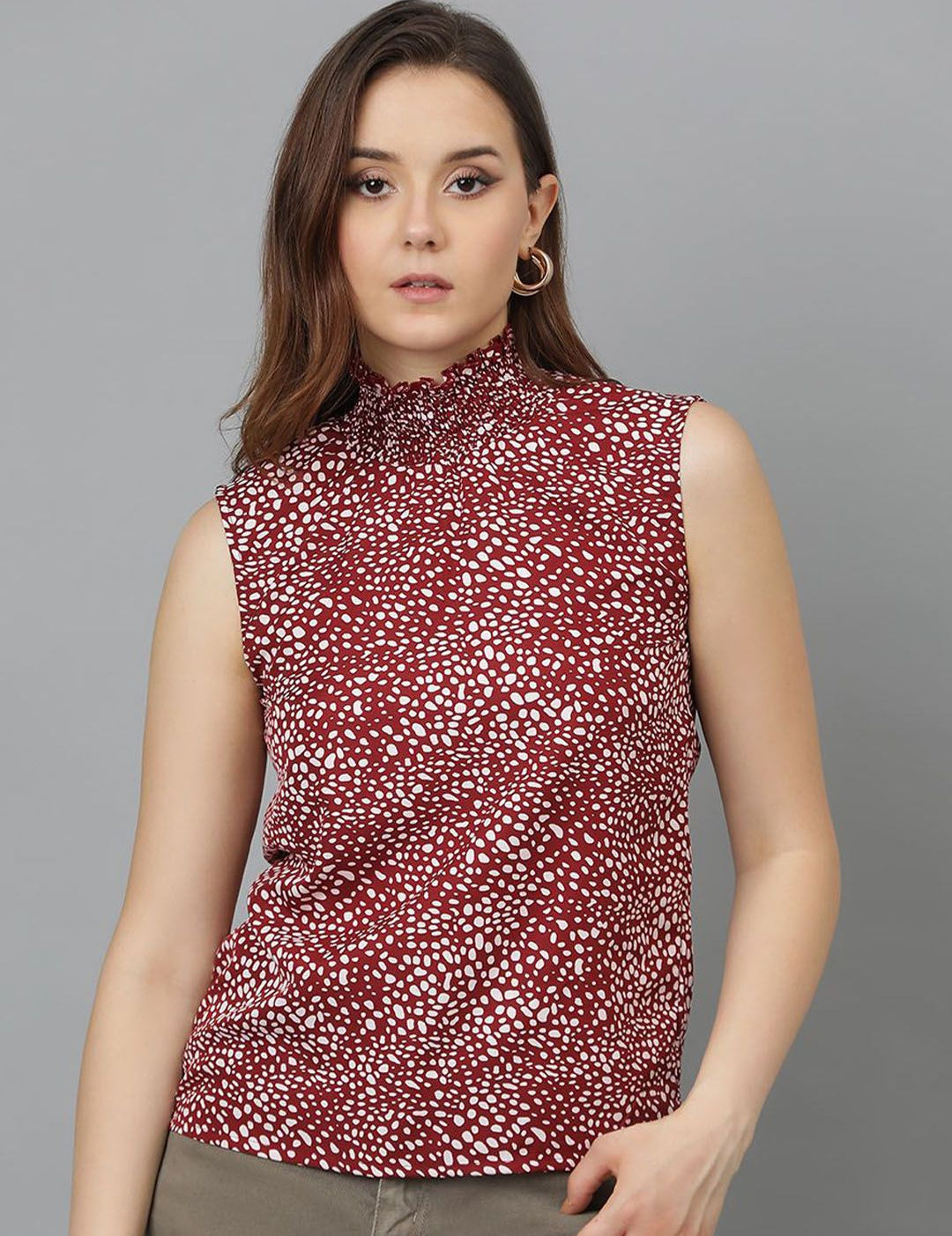 Kotty Animal Print Crepe Top