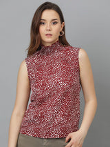 Kotty Animal Print Crepe Top