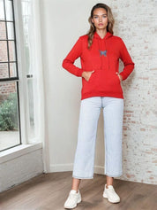 Kotty Women Printed Hooded Pullover Therma-Fit Cotton Sweatshirt