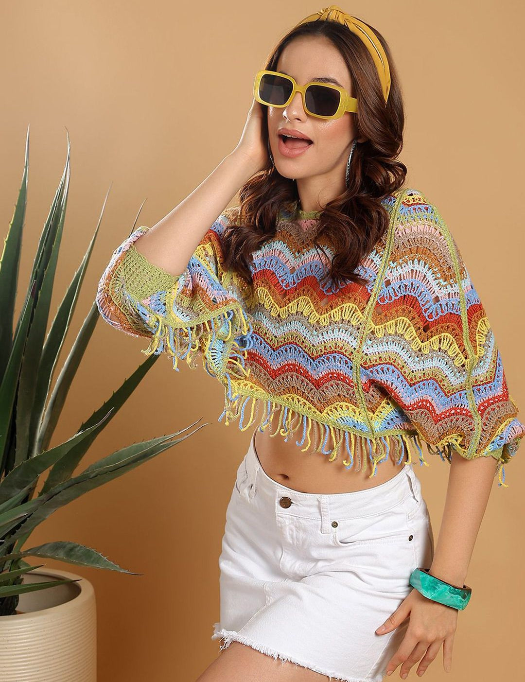 Kotty Women Self Design Cotton Corset Crop Top