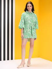 Kotty Women Floral Printed Fit & Flare Mini Dress