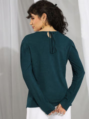 Kotty Women Round Neck Long Sleeves Top