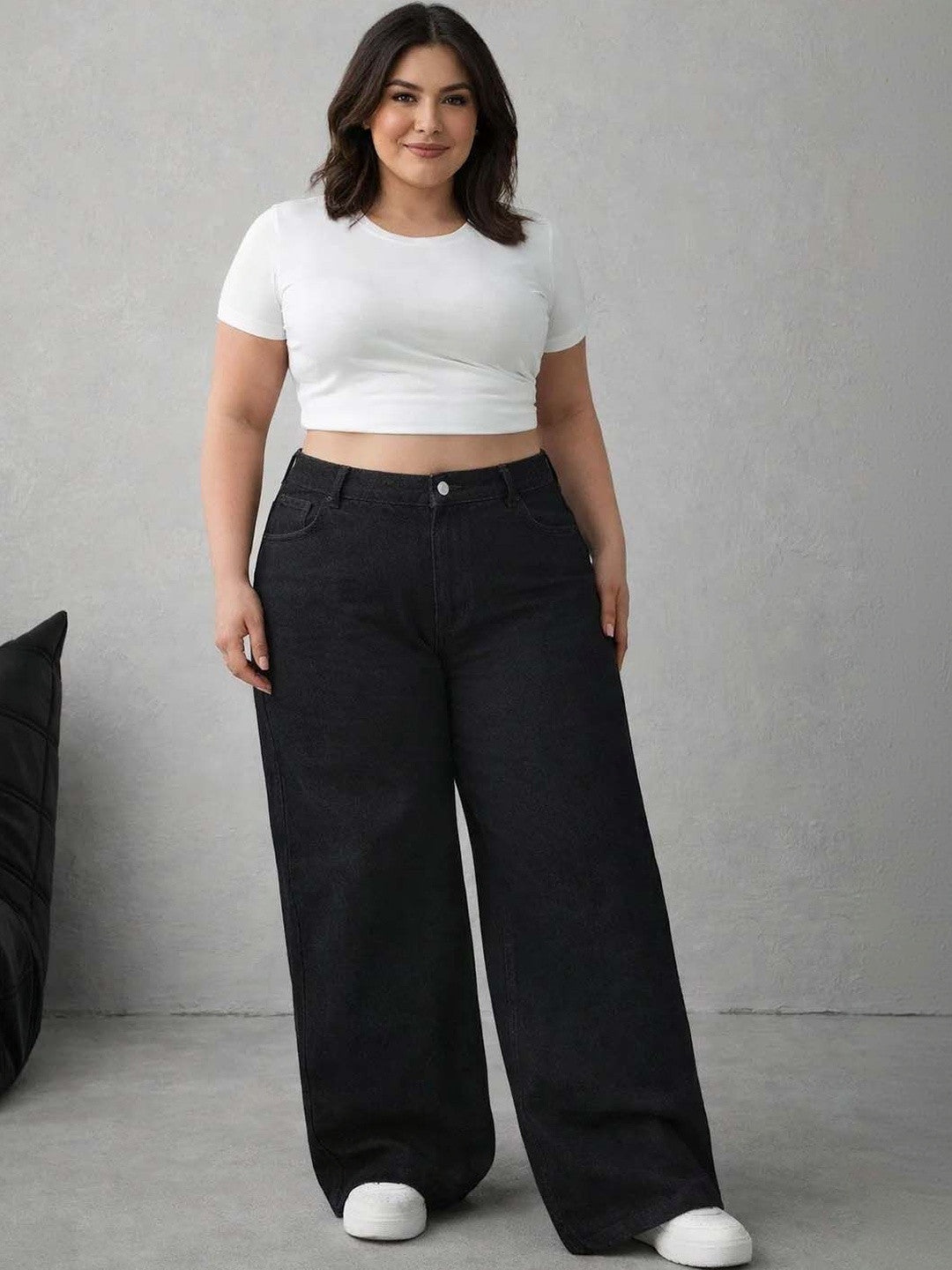 Kotty Women Trendy Wide Fit Fashion Jeans