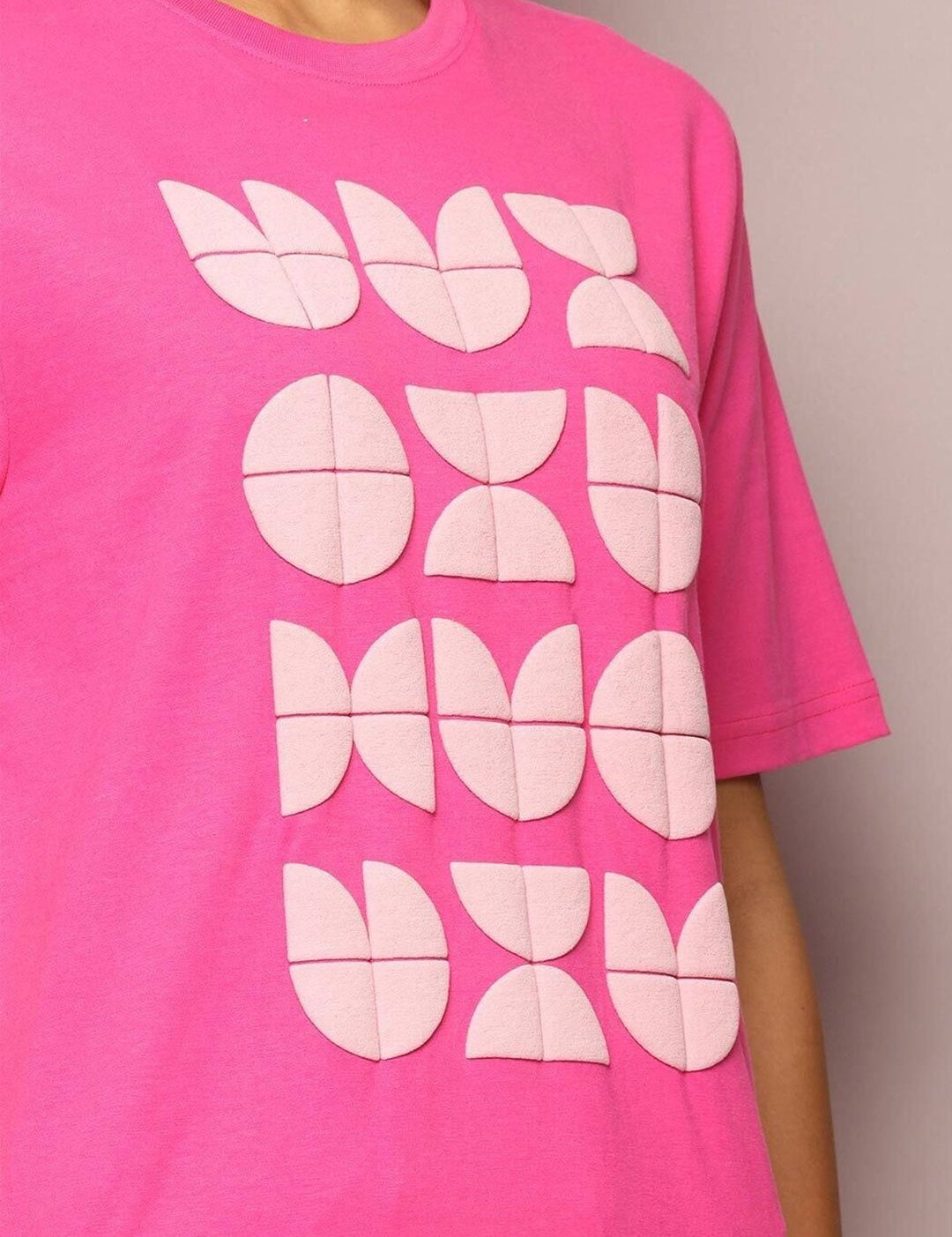 Kotty Geometric Printed Oversized T-shirt