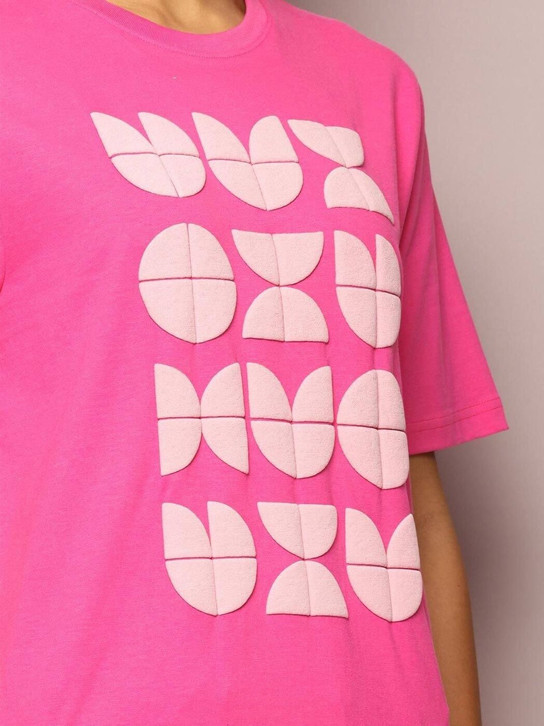 Kotty Geometric Printed Oversized T-shirt