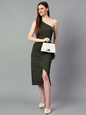 Kotty One Shoulder Sheath Midi Dress