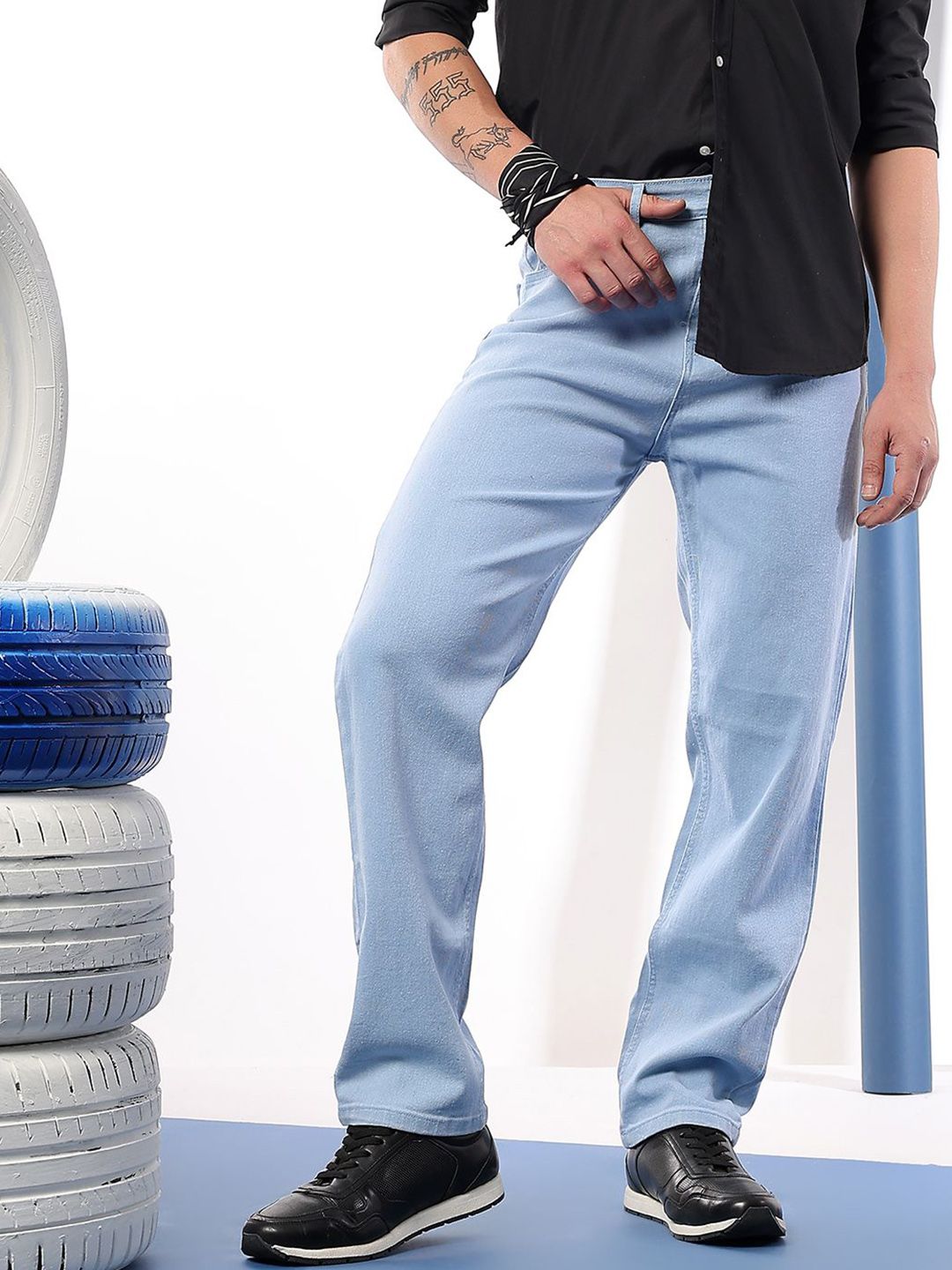 Kotty Men Comfort Fit Mid-Rise Stretchable Jeans