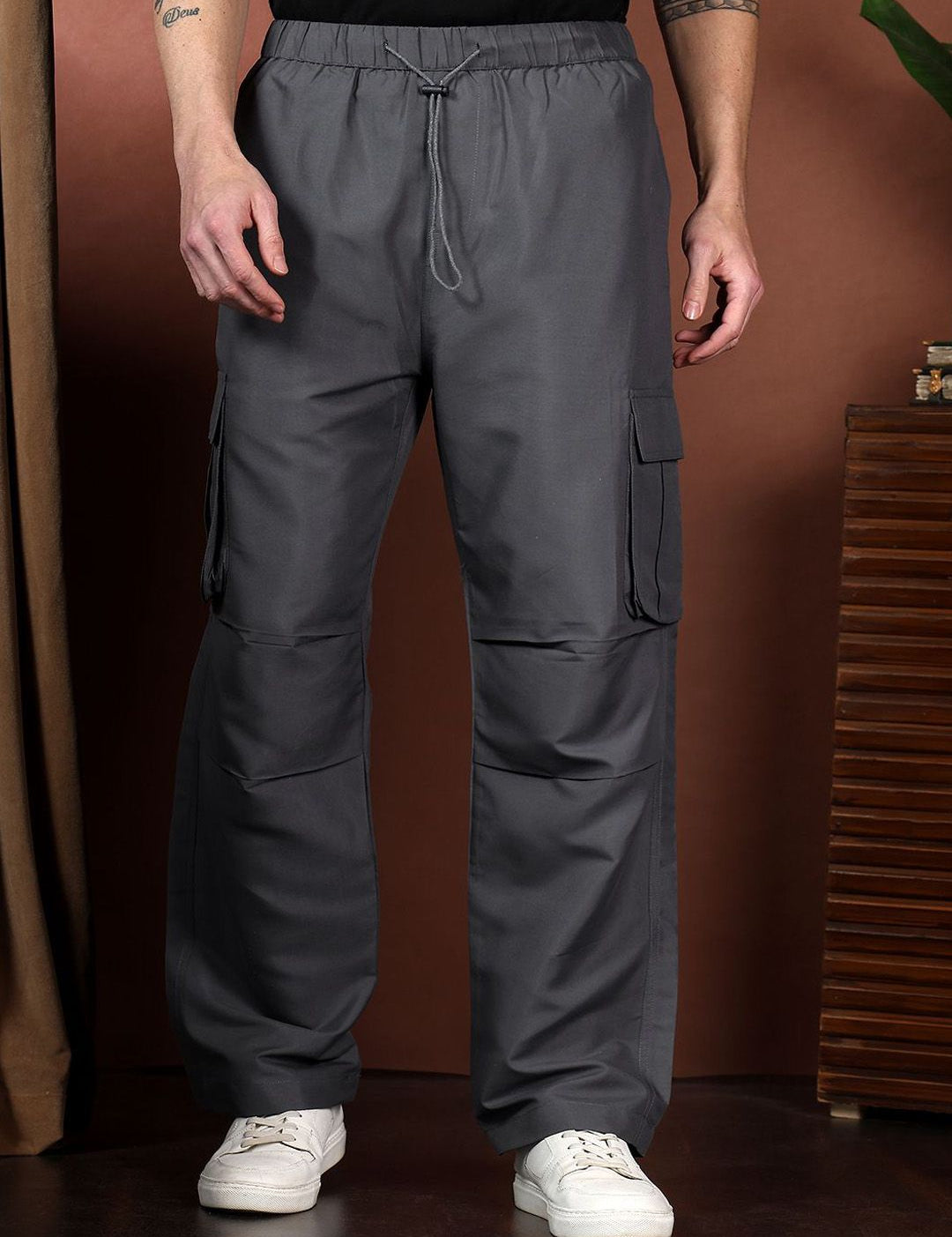 Kotty Men Relaxed Easy Wash Cargos Trousers