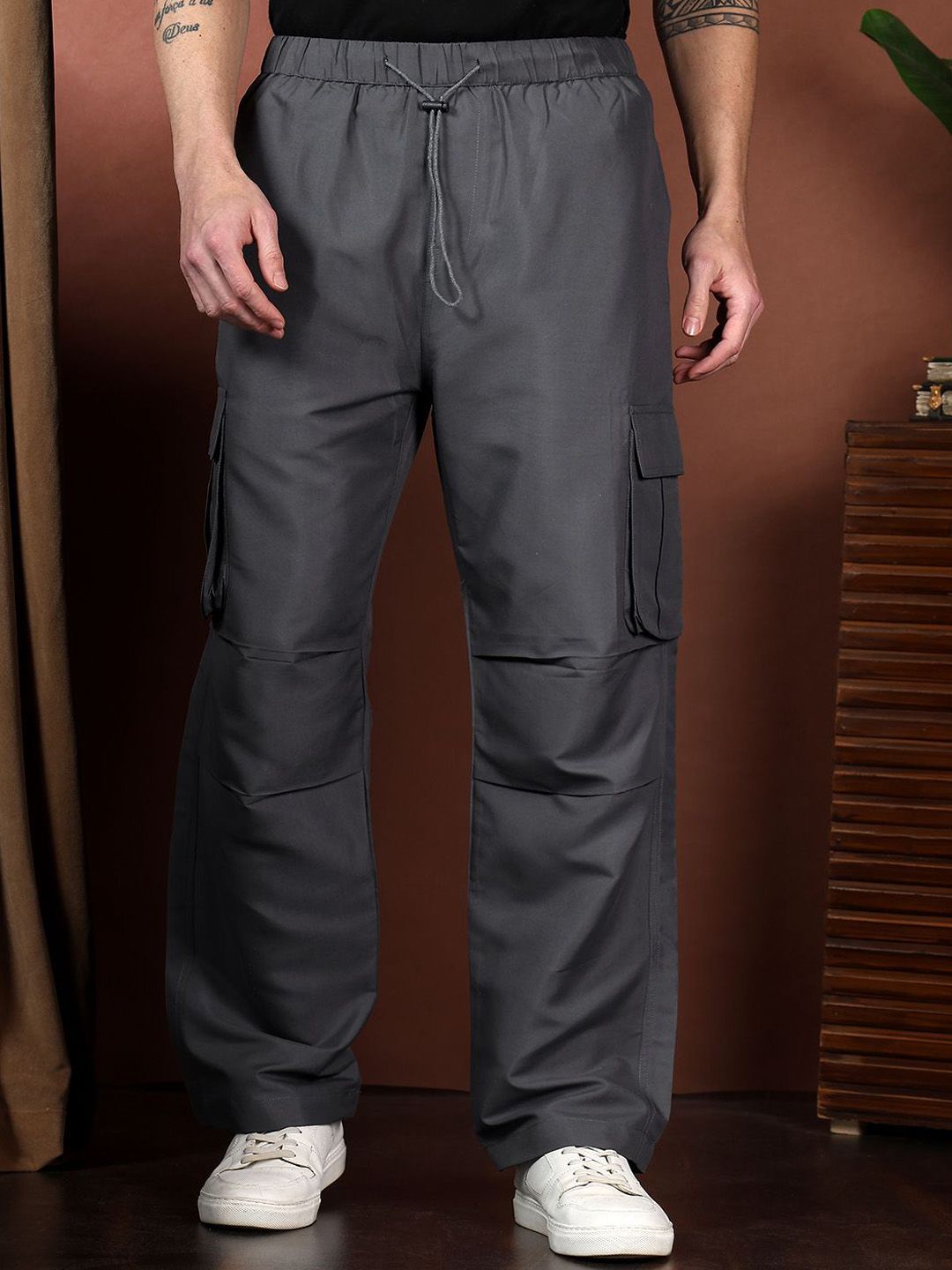 Kotty Men Relaxed Easy Wash Cargos Trousers