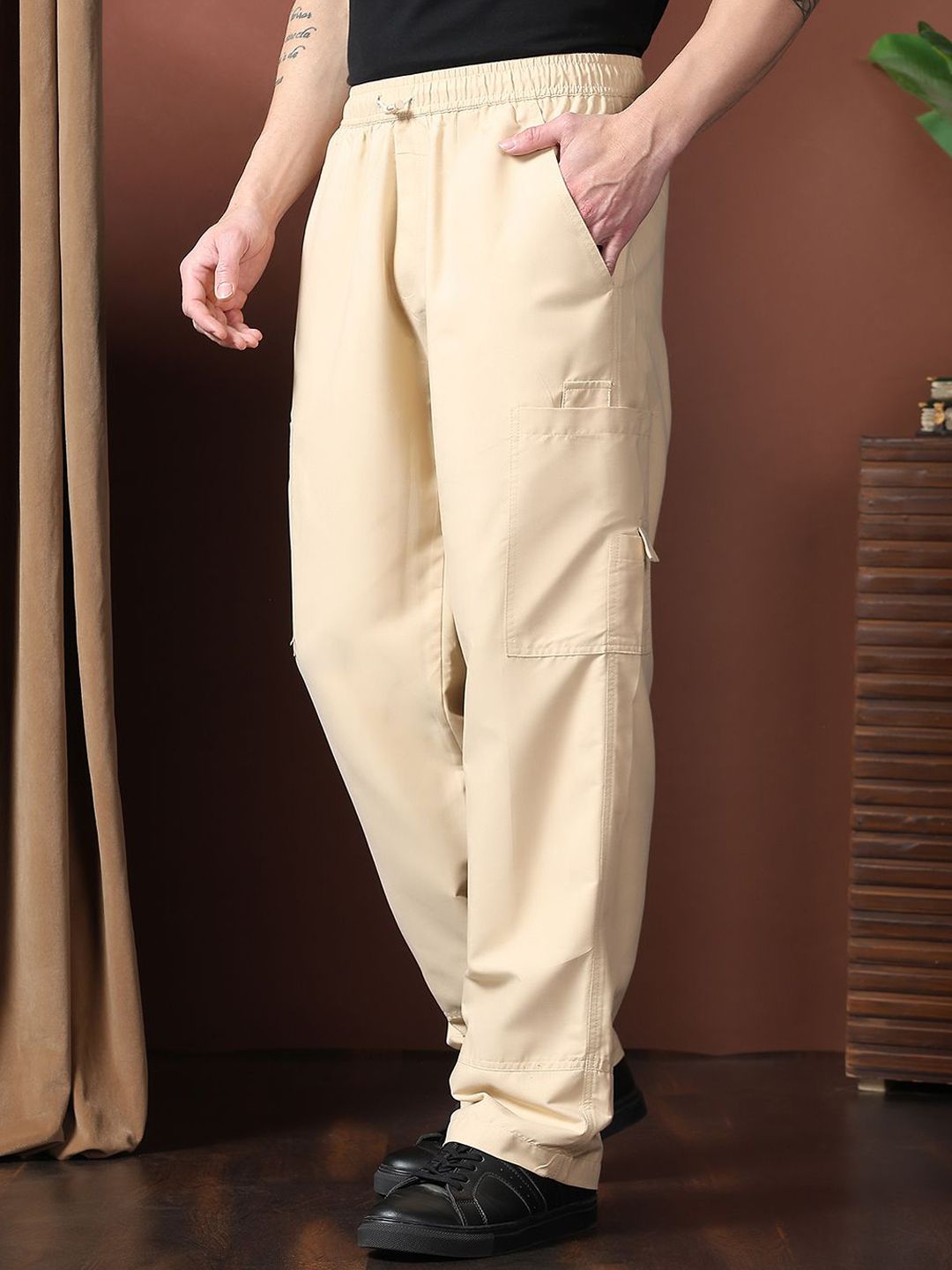 Kotty Men Relaxed Easy Wash Cargos Trousers