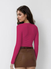 Kotty Women Solid V-Neck Top