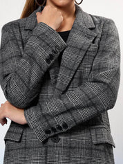  Kotty Checked Single-Breasted Coat