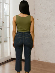 Kotty Women Relaxed Fit High-Rise Mildly Distressed Stretchable Jeans