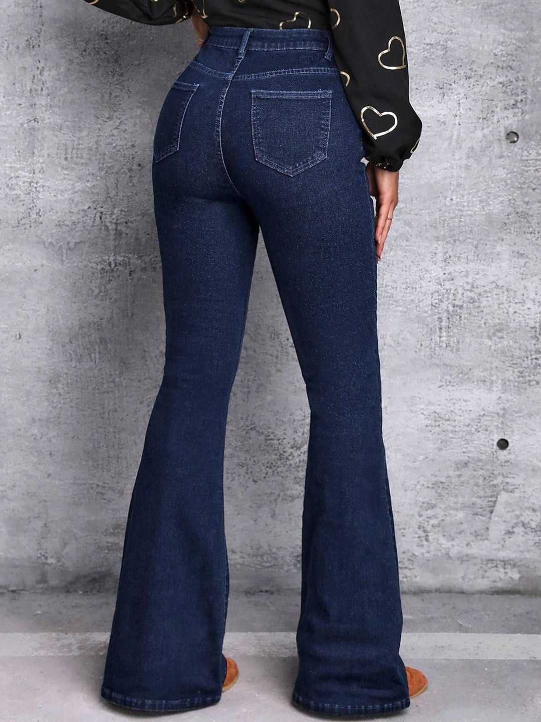 Kotty Women Jean Bootcut High-Rise Light Fade Stretchable Jeans