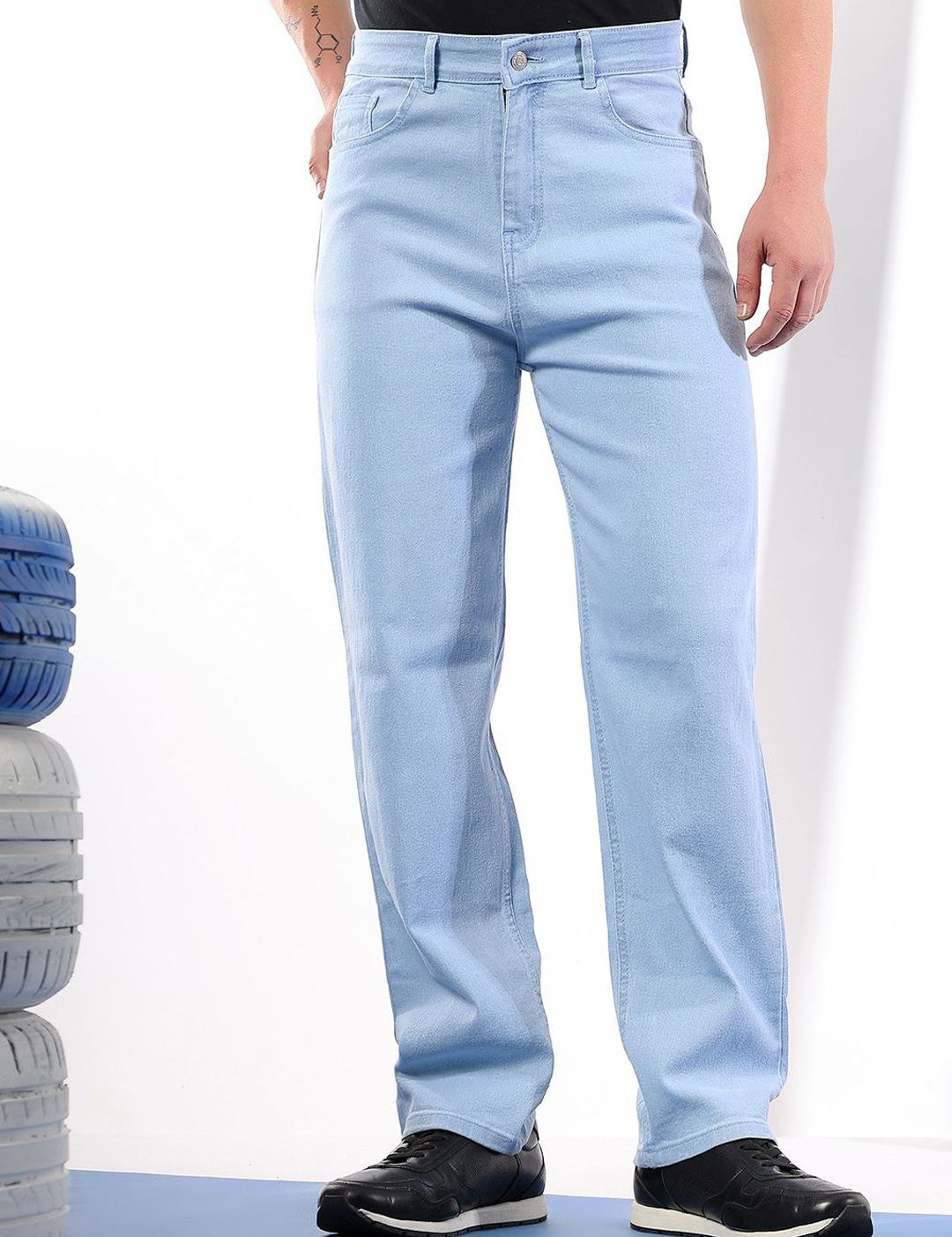 Kotty Men Comfort Fit Mid-Rise Stretchable Jeans