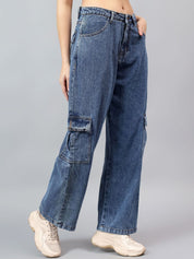 Kotty Women Straight Fit Mid-Rise Cotton Stretchable Jeans