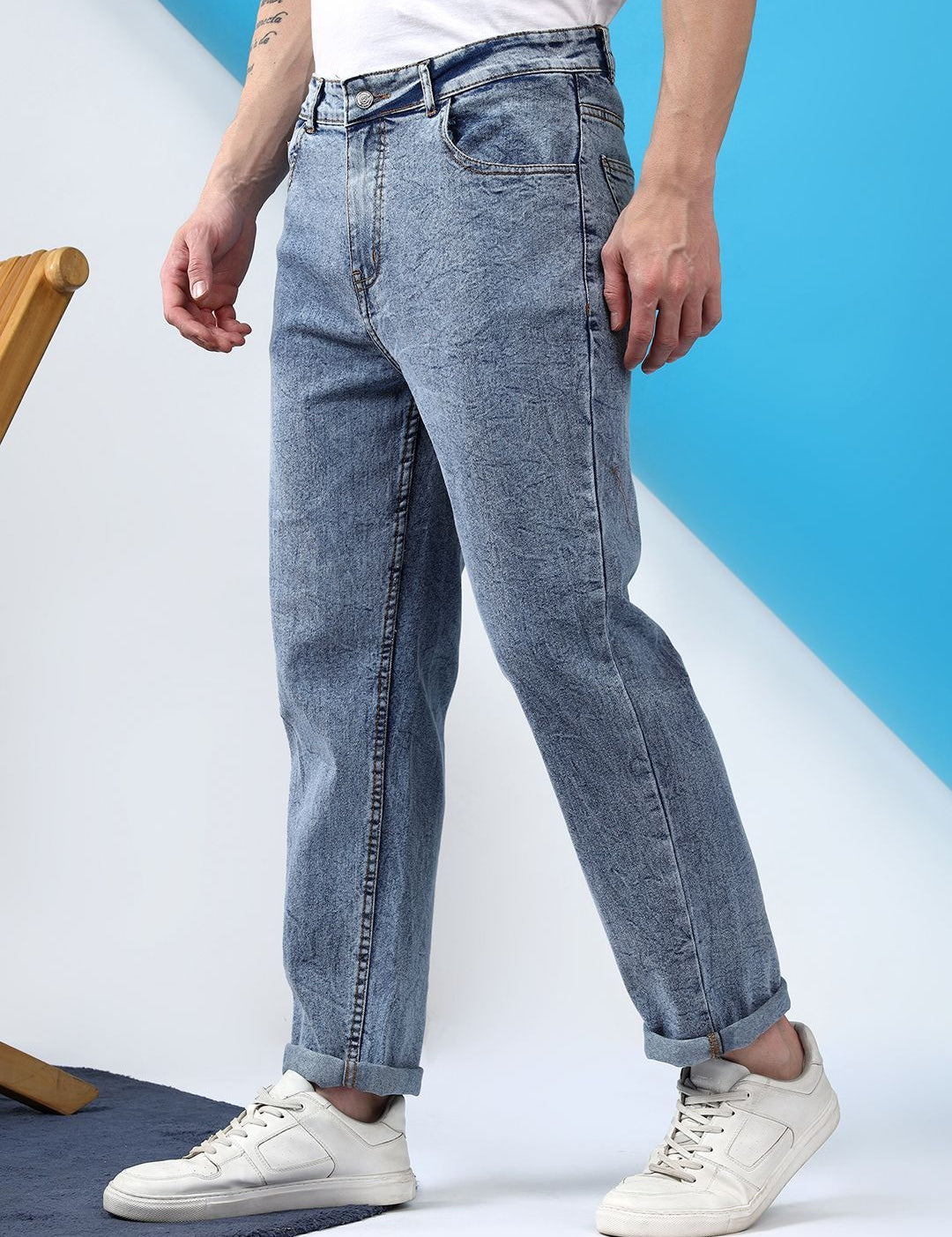 Kotty Men Slim Fit Low-Rise Stretchable Jeans