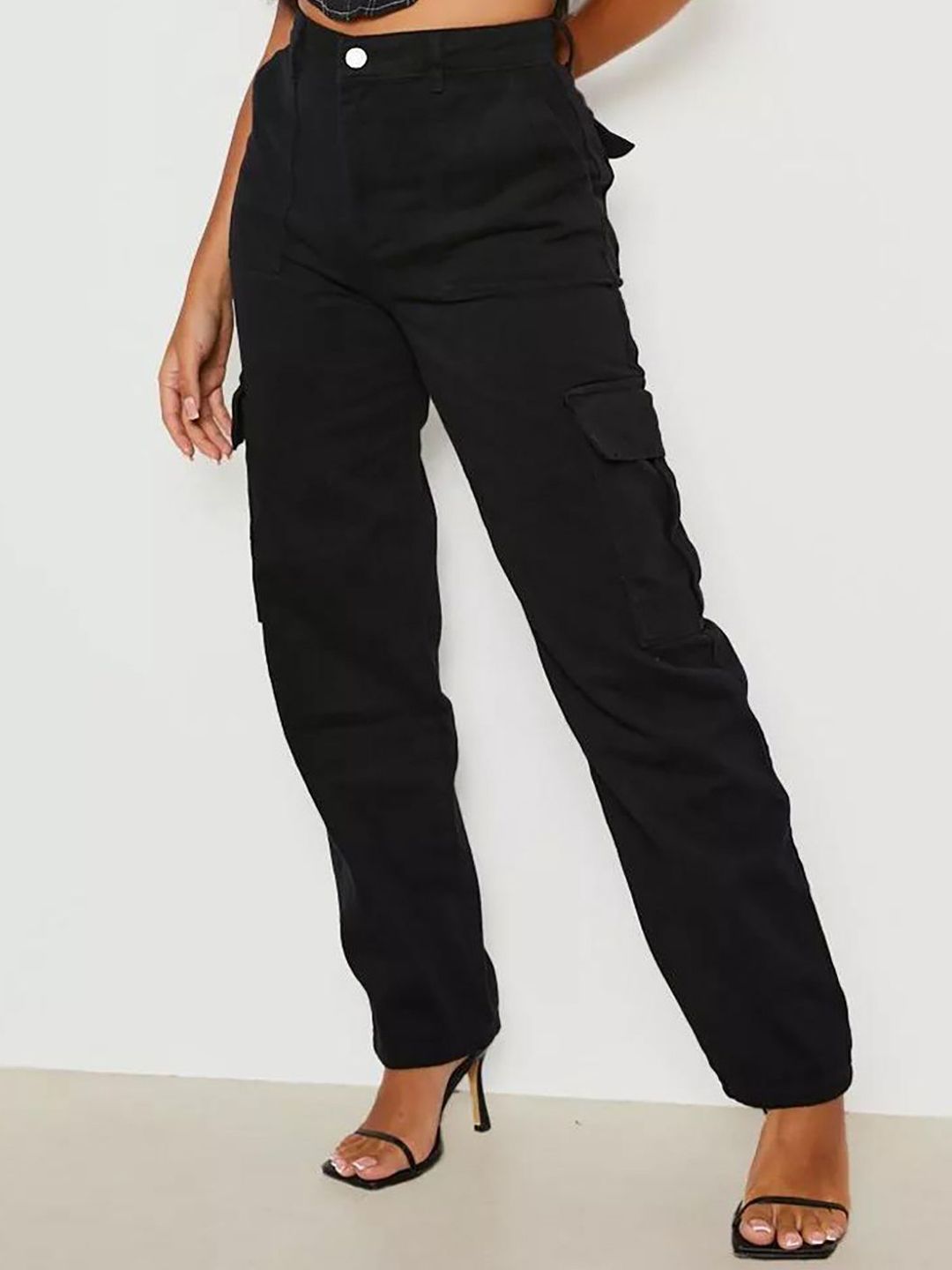 Kotty Women Cotton Straight Fit High-Rise Stretchable Jeans