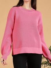Kotty Women Ribbed Round Neck Pullover