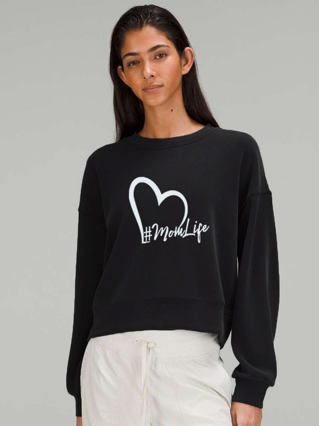 Kotty Women Typography Printed  Full Sleeve Sweatshirt