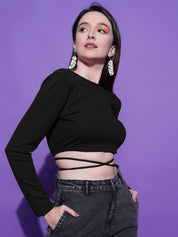 Kotty Women Solid Boat Neck Top