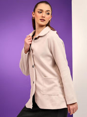 Kotty  Women Shirt Collar Single-Breasted Overcoat