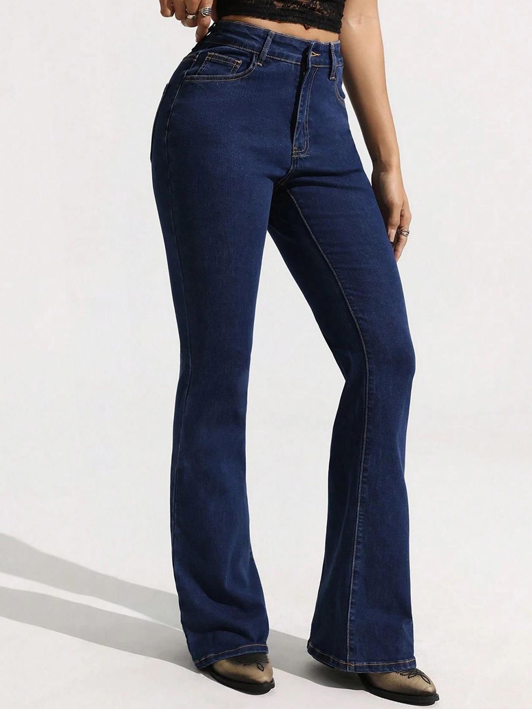 Kotty Women Bootcut High-Rise Stretchable Jeans