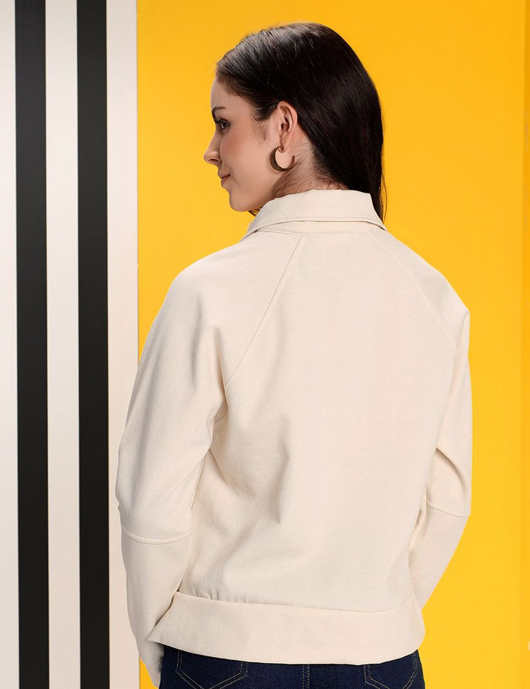 Kotty Women Shirt Collar Sweatshirt