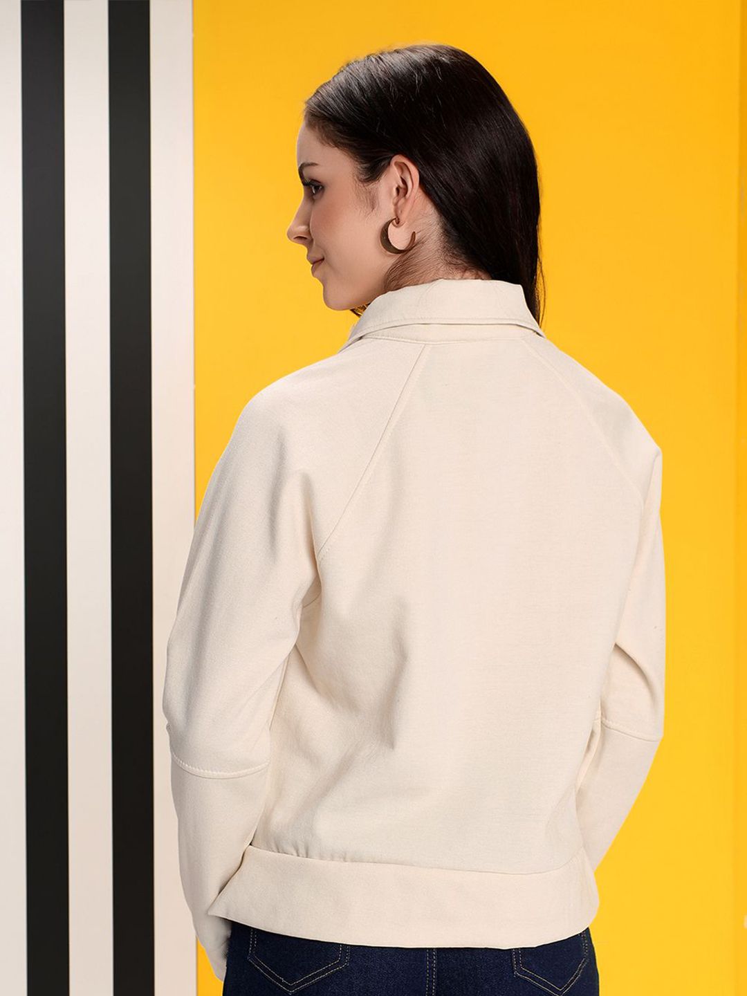 Kotty Women Shirt Collar Sweatshirt