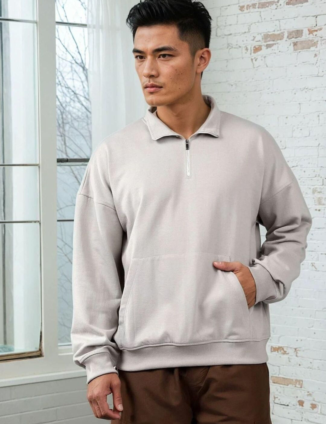 Kotty Round Neck Long Sleeves Cotton Pullover 