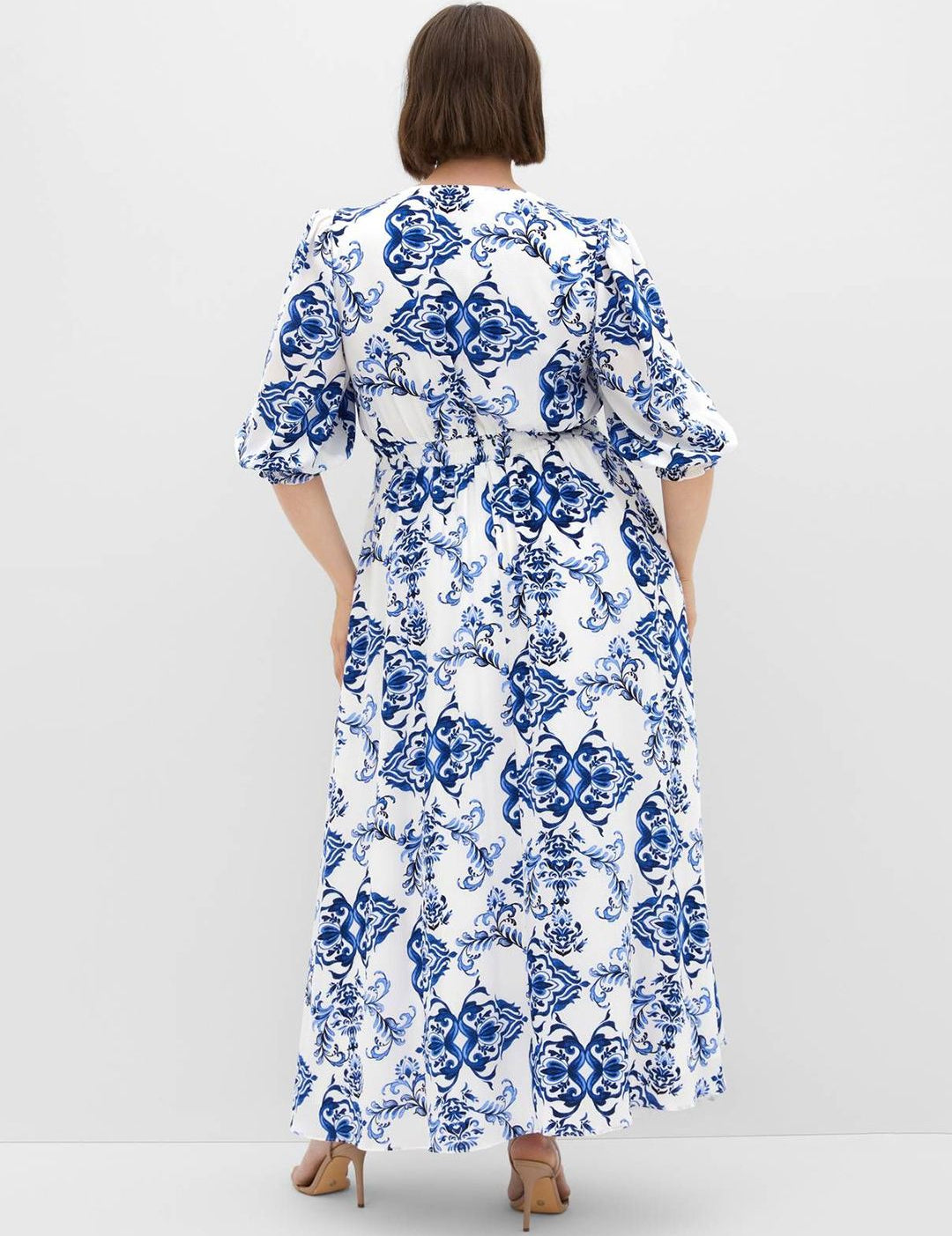 CURVE BY KOTTY Wmen Floral Printed Cut-Outs A-Line Maxi Dress