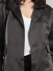 Kotty Notched Lapel Front Open Blazer