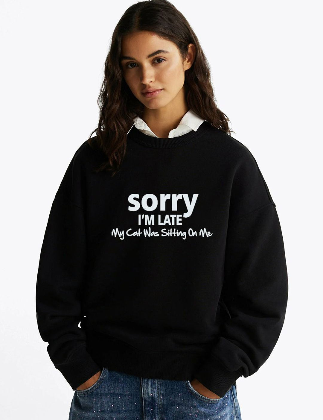 Kotty Women Typography Printed Round Neck Full Sleeve Sweatshirt