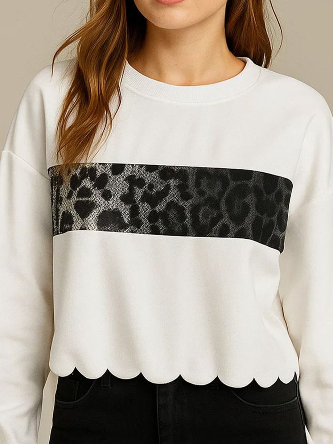 Kotty Women Animal Printed Full Sleeve Sweatshirt