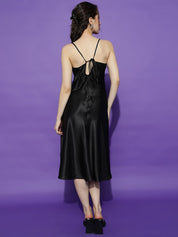 Kotty Women Solid Cowl Neck A-Line Midi Dress