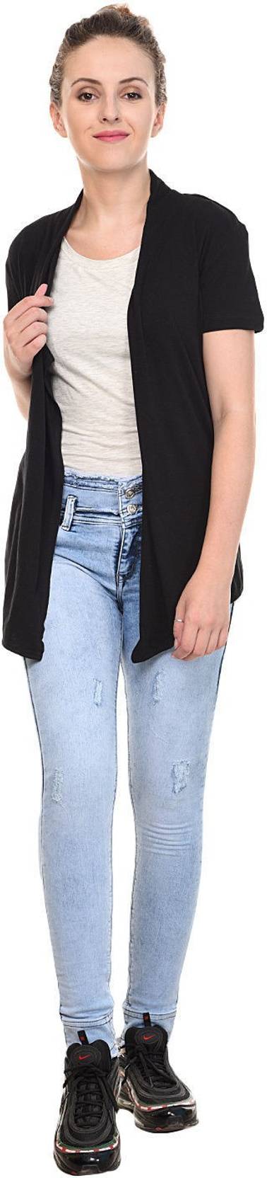 KOTTY  Women 3/4 Sleeve Black Shrug