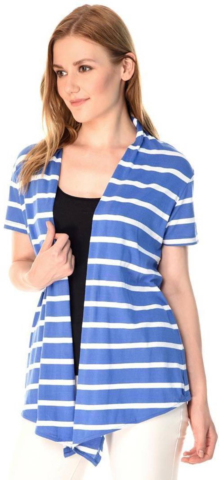 KOTTY  Women 3/4 Sleeve Blue Shrug