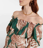 KOTTY Women A-line Brown Maxi/Full Length Dress