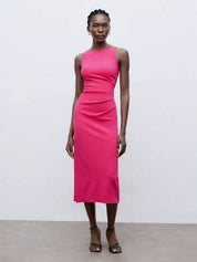 kotty Women A-line Pink Below Knee Dress