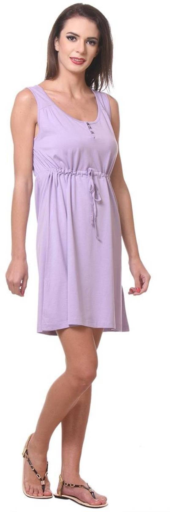 KOTTY Women A-line Purple Knee Length Dress