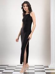 KOTTY Women Bodycon Black Ankle Length Dress